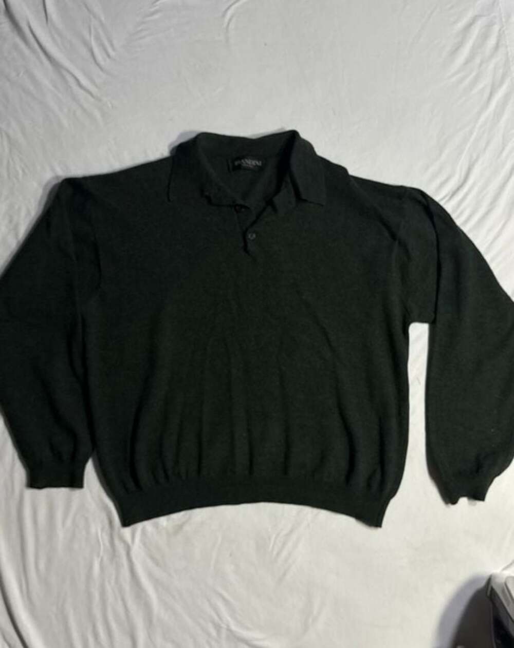 Brandini Italy Extrafine Merino Wool Polo Neck Sweater - Forest Green